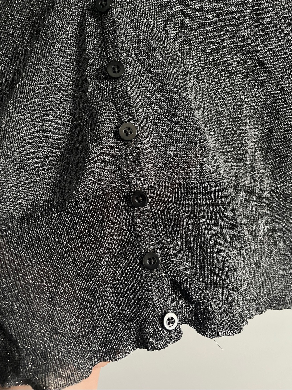The Limited Shimmery Sheer Black/Silver Cardigan - Picture 2 of 6